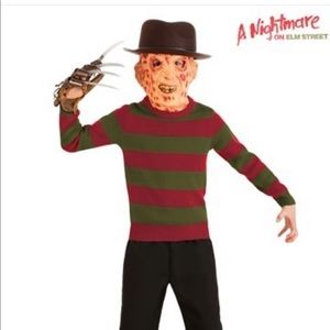 Freddy Krueger Costume Sweater Youth L 8-10 NEW